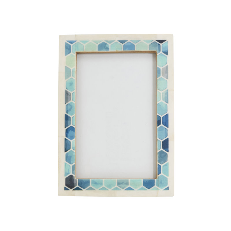 Honeycomb Inspired Bone Photo Frame, 5" x 7"