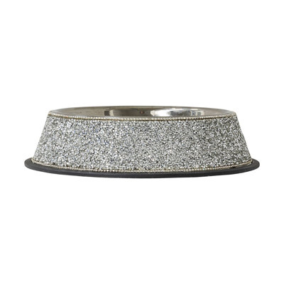 Bol lumineux pour animaux Sparkles Home | Acier inoxydable | Argent | Durable | Facile à nettoyer | 3 tailles