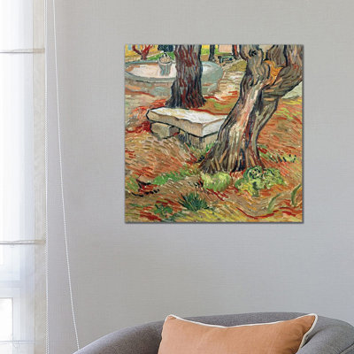 The Bench At Saint-Remy, 1889 by Vincent Van Gogh - Wrapped Canvas Gallery-Wrapped Canvas Giclée