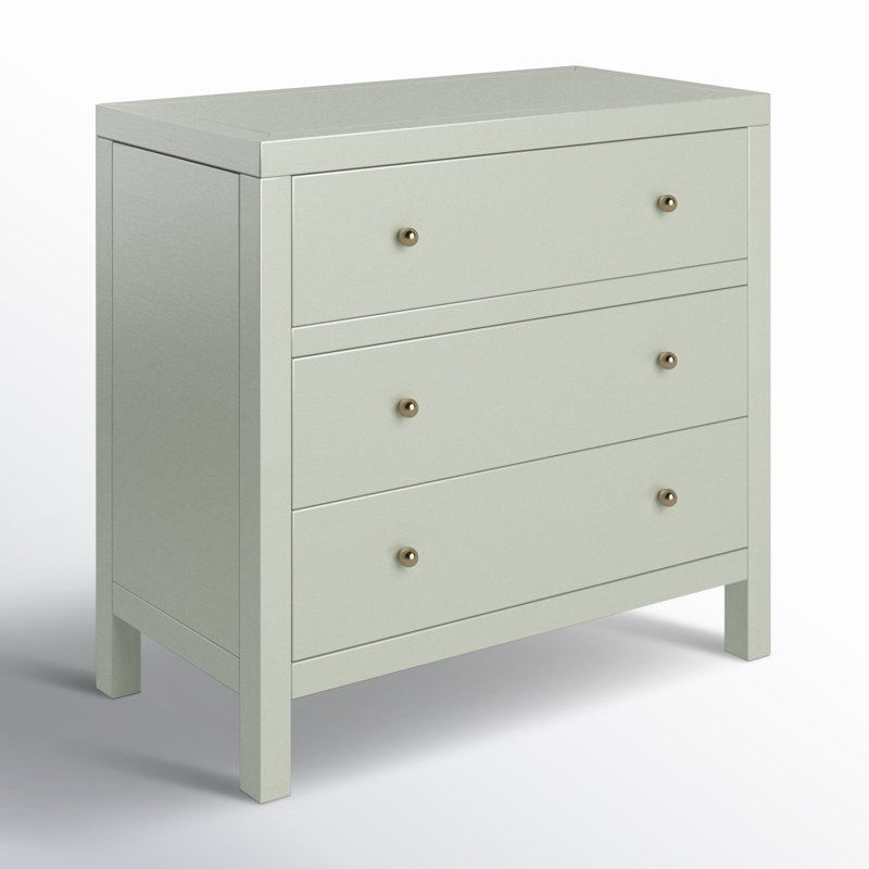 Celine 34" 3-Drawer Nightstand, Antique Taupe