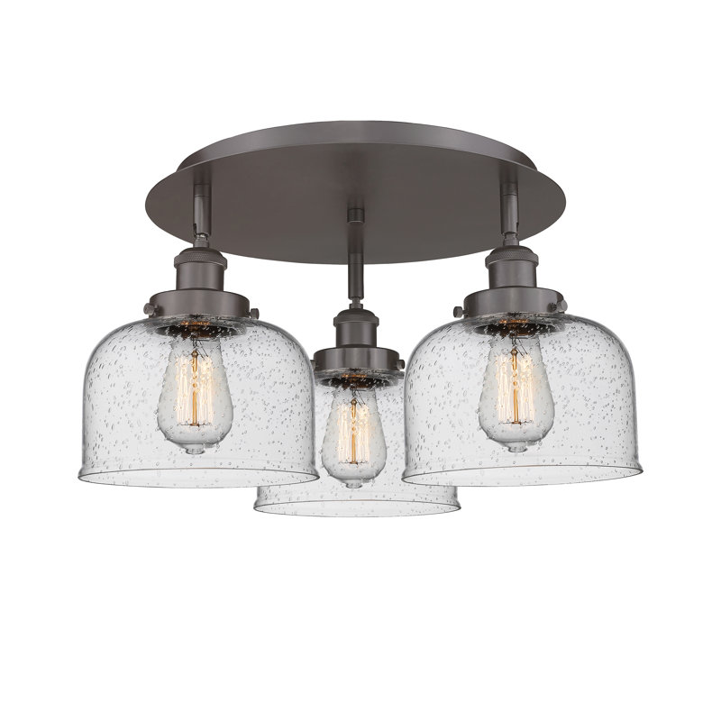 Bejtullah Glass Flush Mount, Seedy, Oil Rubbed Bronze