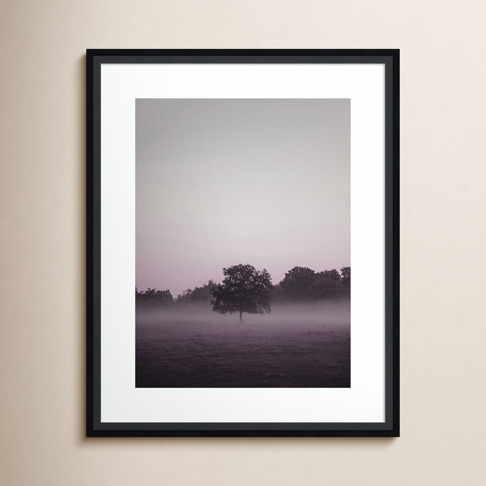 Purple Light 2 Print, Black, 21" H x 17" W x 1.75" D