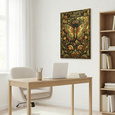 Art nouveau, ensemble de 1 reproduction d'art sur toile tendue sur toile
