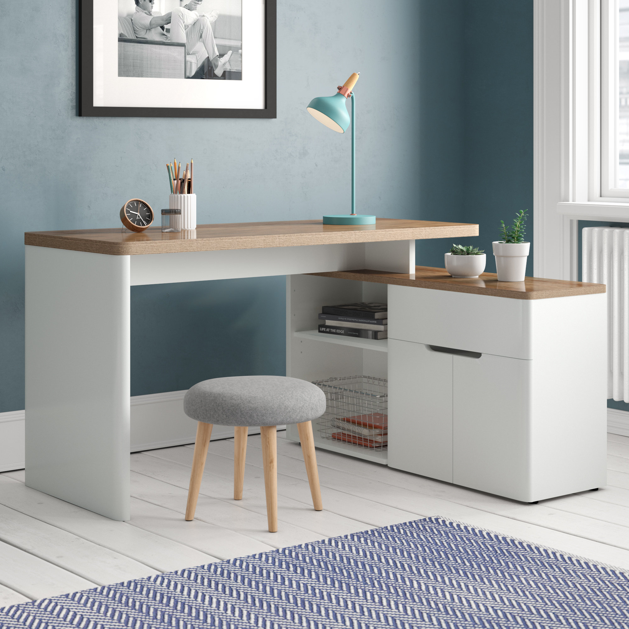 East Urban Home Cuuba Libre L-Shape Desk | Wayfair