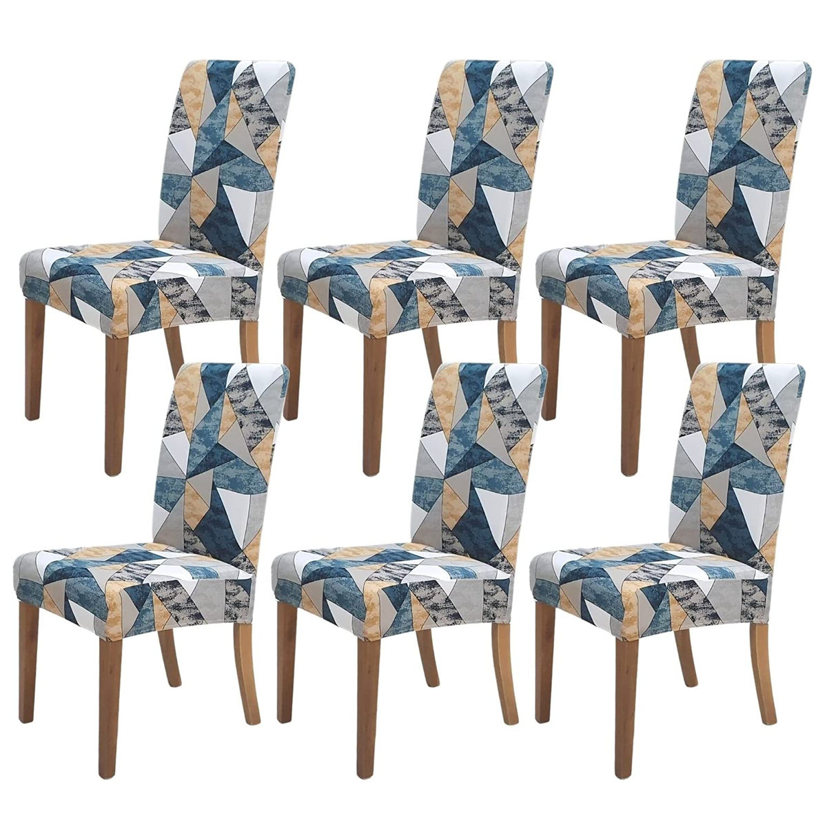 Floral printed spandex stretch box cushion dining chair slipcover winston porter hot sale