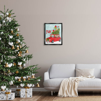 «Oh What Fun Holiday Car» par Arrolynn Weiderhold - impression sur bois