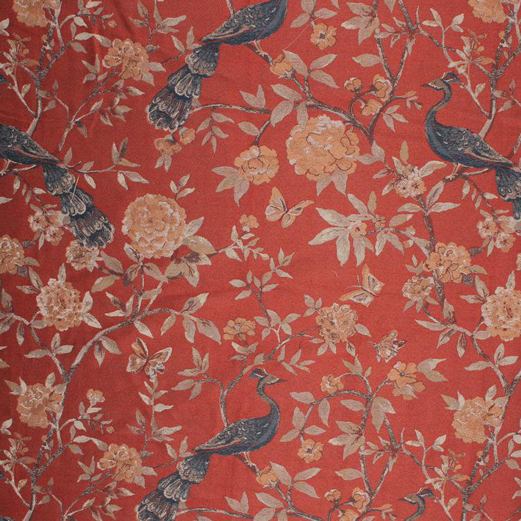 Tissu oiseau de pivoine Prive, Cendre