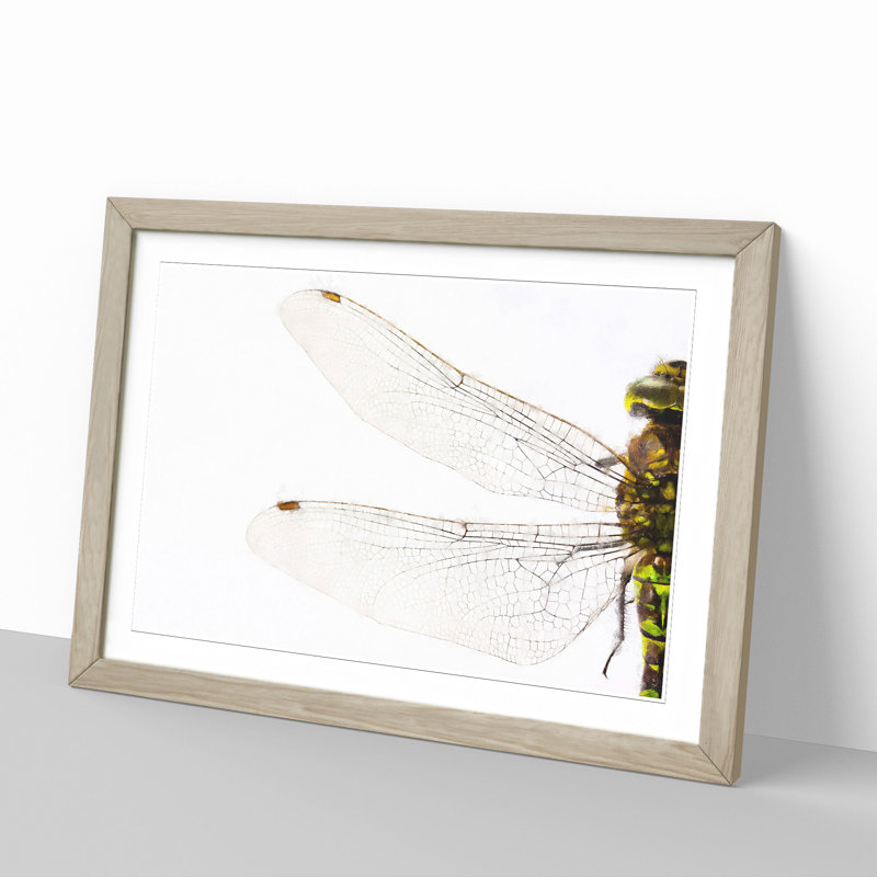 Dragonfly Vol.1 - Picture Frame Painting, Oak Framed, 48cm H x 65cm W x 2cm D