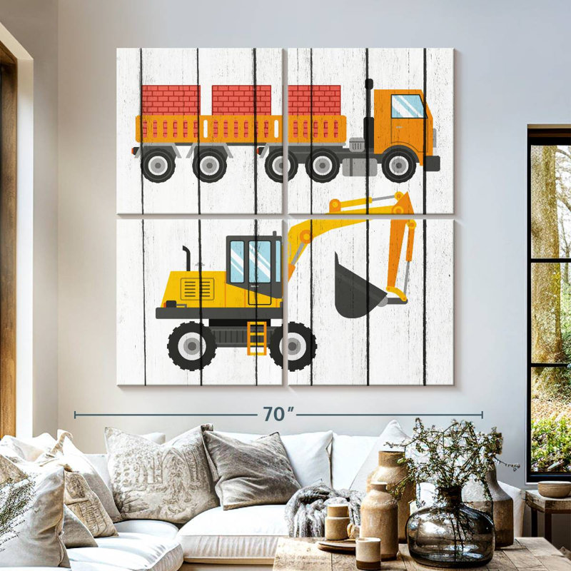 Ashelle tracteur et camions II, H 57 po x l 57 po
