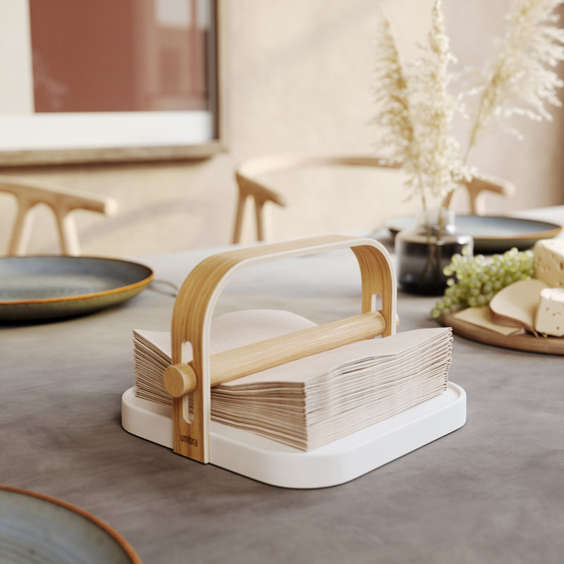 Bellwood Napkin Holder White/Natural