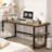 Hulste 60" Metal Base Writing Desk with Storage, Oak-358323810-358323808
