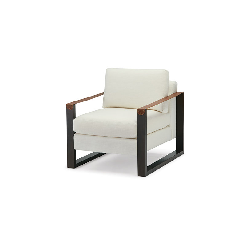 Bentley Armchair, Arraya Amber Polyester Blend, Ebony