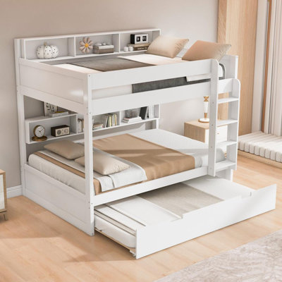 Twin over twin bunk bed with trundle
