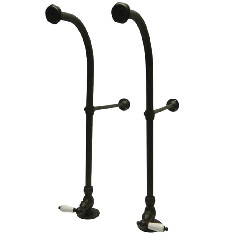 Kingston Brass Vintage Rigid Freestand Supply Lines with Stops and Lever Handles, Oil Rubbed Bronze