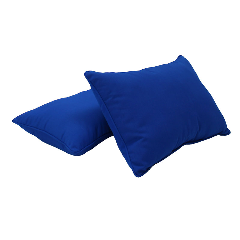 Element Synthetic Lumbar Rectangle Indoor/Outdoor Pillow Cover & Insert, Brilliant Blue, 16" x 24"
