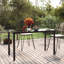 Glass Top Metal Base Dining Table