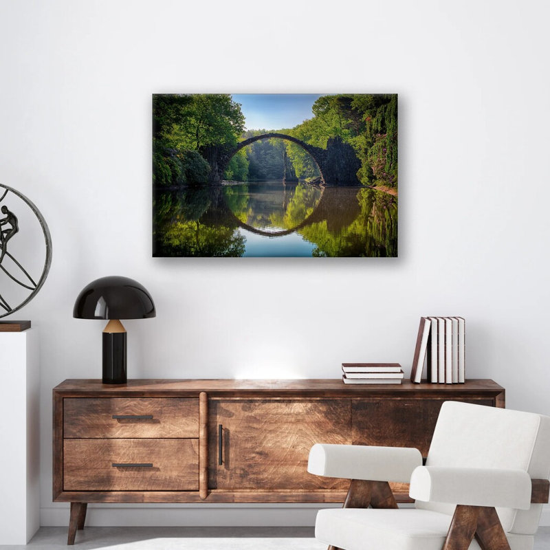 Pont de Gablenz, reproduction d'art, impression sur toile, pont historique, H 12 po x l 16 po x P 1 po, Toile tendue