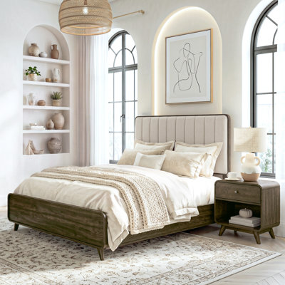 Ensemble de chambre à coucher 2 pièces en bois massif Marlowe