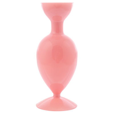 Vase DECO en verre rose (S25)