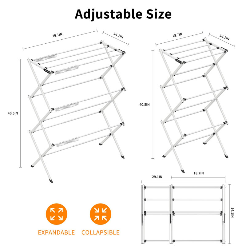 Séchoir à linge pliable pour les vêtements, intérieur et extérieur