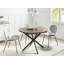 FRIONA Extendable Round Metal Base Dining Table