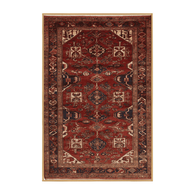 Tapis brun lavable à la machine, Rectangle 7 pi x 9 pi