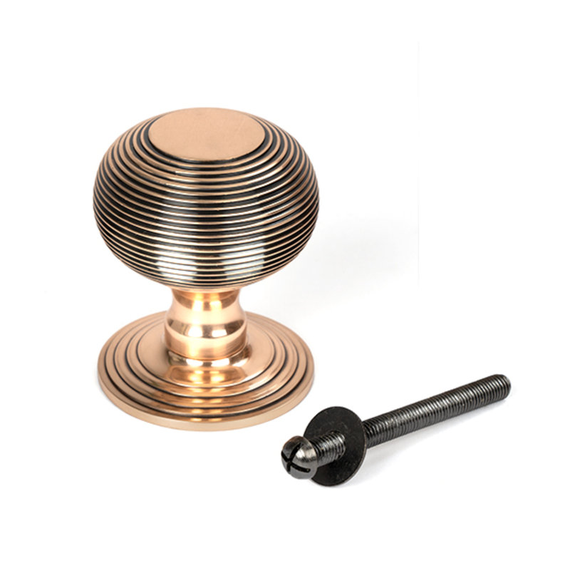 Passage Door Knob, Polished Bronze