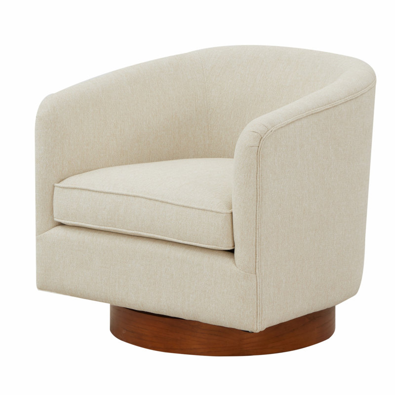 Fauteuil pivotant, fauteuil demi-tonneau rembourré pour le salon