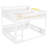 Wood Bunk Bed with Storage Shelves and USB Ports, Space Saving Bunk Bed Frame with Built-In Charging Station-1228830143