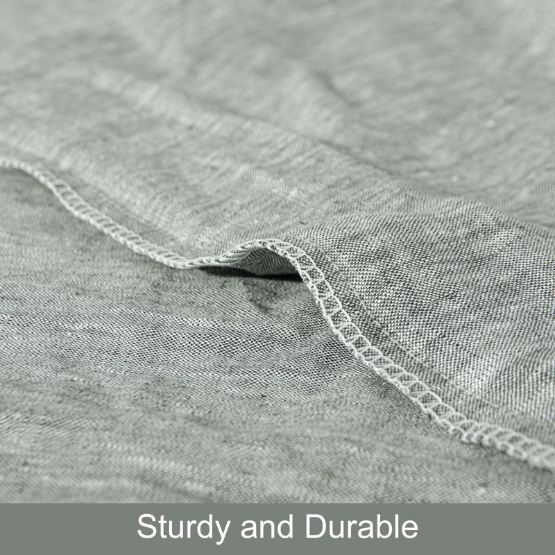 NTBAY Pillowcases 2-Pack 100% Linen  Wrinkle Fade Stain Resistant Envelope Closure 20x26 Inches, Standard Pillowcases, Brown