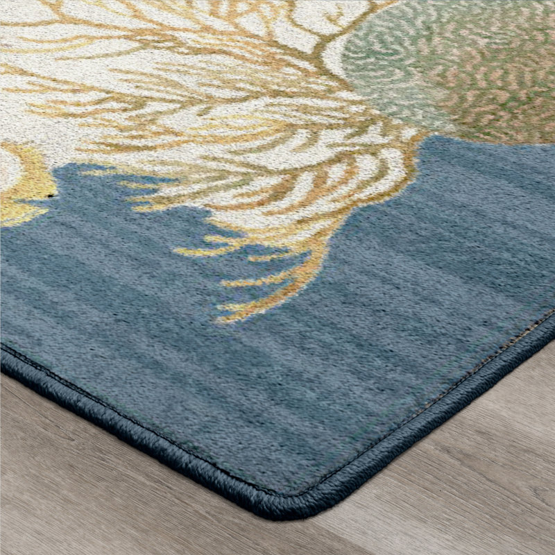 Guy Harvey Sea Fans Area Rug, Rectangle 3'10" x 5'4"