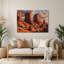 Art mural en métal rose du sud-ouest, paysages rocheux 129-1722590848