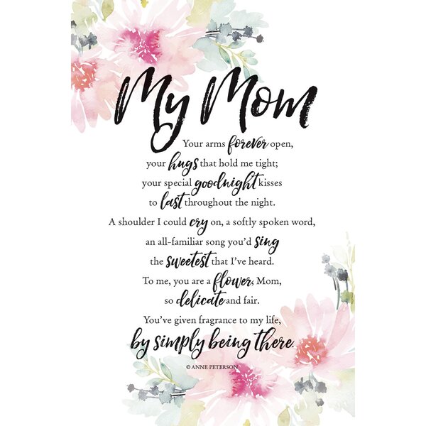 Dexsa My Mom On Wood Textual Art | Wayfair