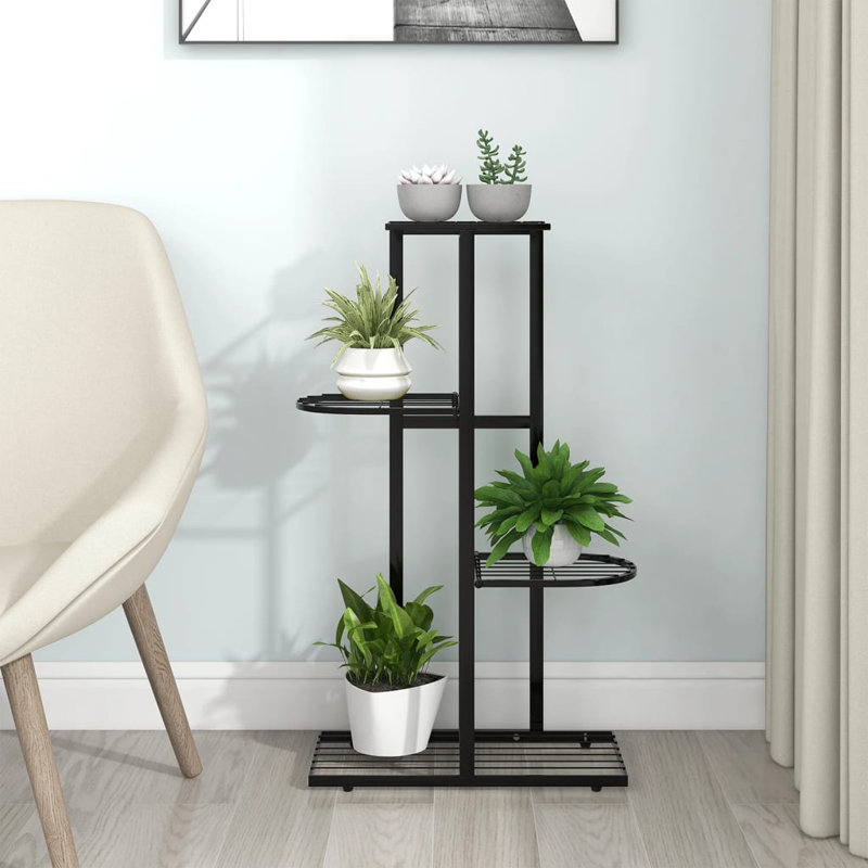 Support à plante pour plante d'intérieur et d'extérieur, Noir