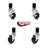 4-Piece Hard Rubber Caster Set