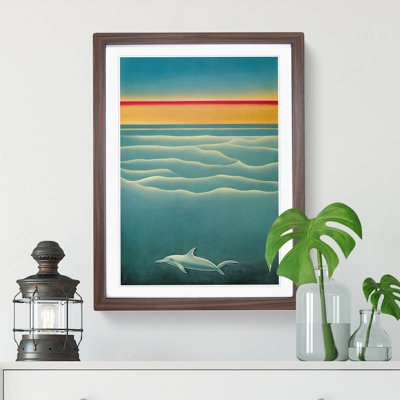 Swimming Dolphin - Framed Print