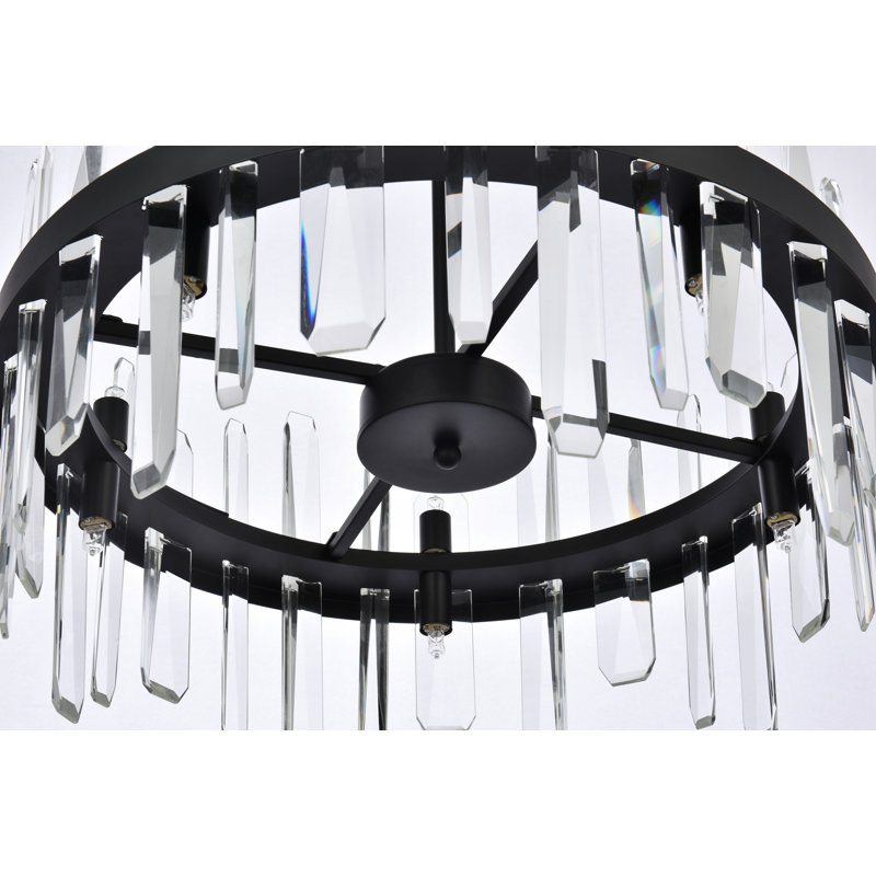 Marlow 6 - Light Unique/Statement Pendant, Black, 57.5" H x 20" W x 20" D