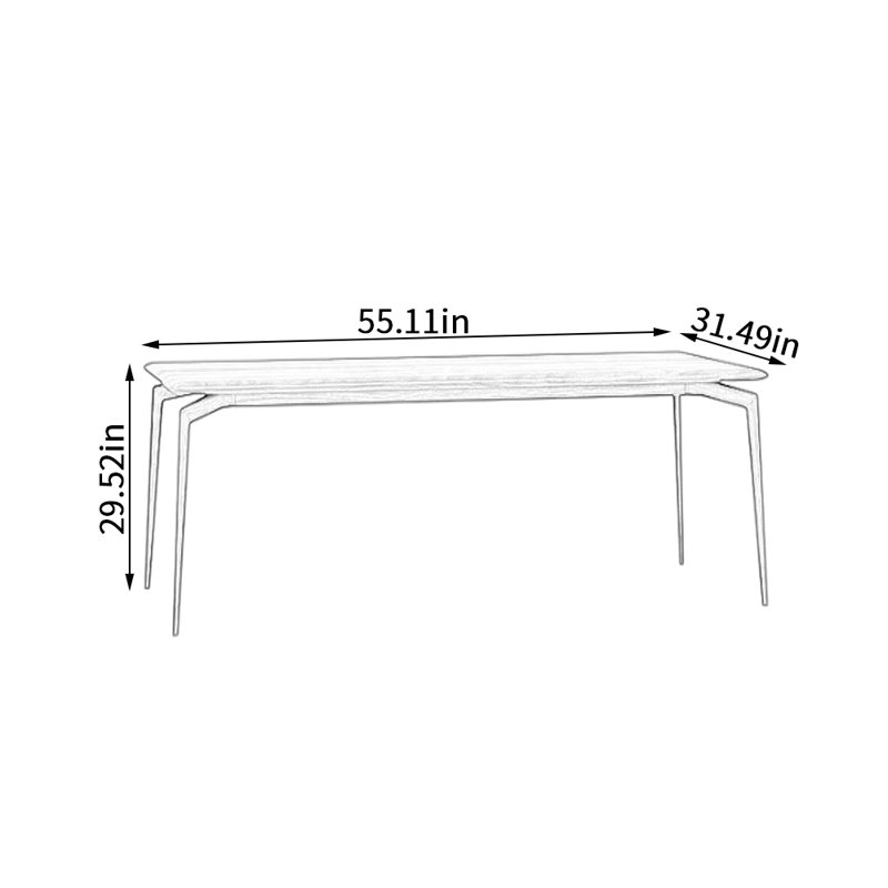 Table de salle à manger Modern, H 29,52 po x l 31 po x L 51 po