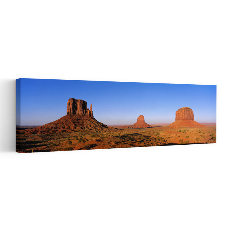Monument Valley Tribal Park Navajo Reservation Arizona USA 1 Piece Wrapped Canvas Panoramic Wall Art
