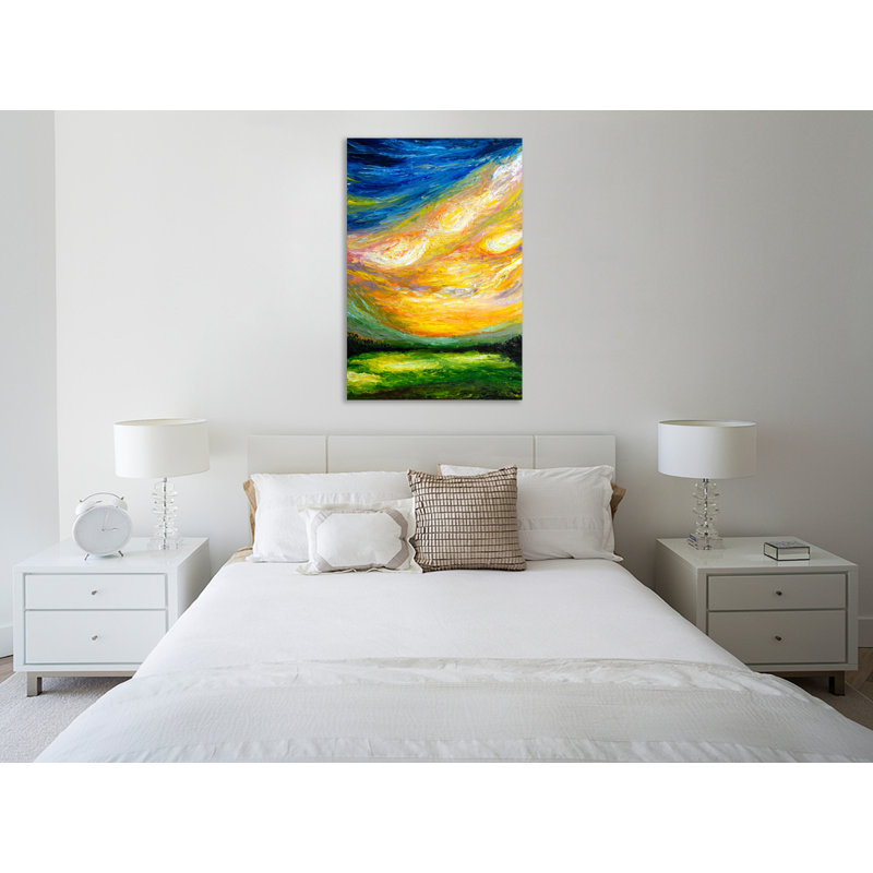 «Italian Sunset», toile tendue par Chiara Magni, H 30 po x l 20 po x P 1,5 po