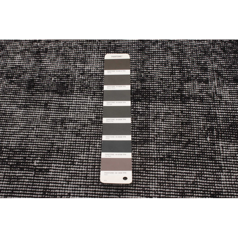 Tapis unique en laine noué à la main de style années 2000 de 6 pi 6 po x 10 pi 4 po noir Olivia-Jayne
