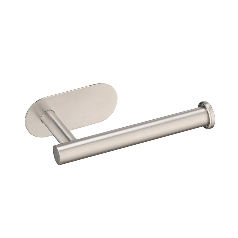 No Drilling Stainless Steel Toilet Paper Holder, Brushed Nickel
