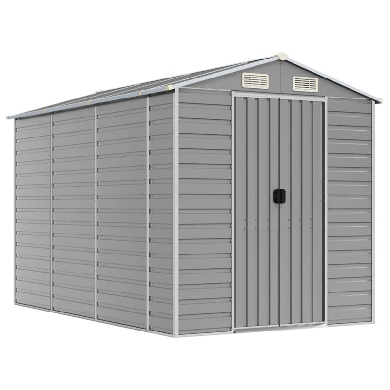 Storage Shed, Light Gray, 78" H x 75.2" W x 118.1" D