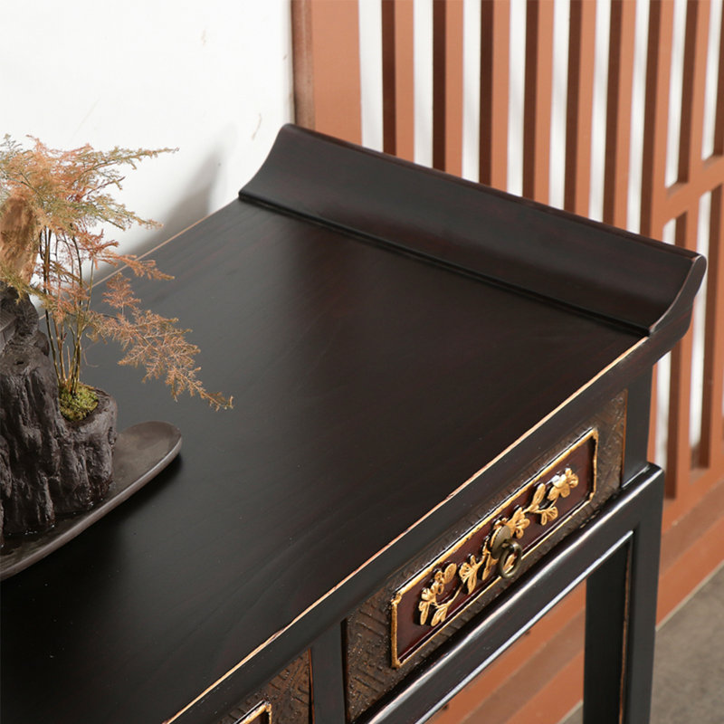 Retro Classical Console Table, 34.65" H x 49.61" W x 14.57" D