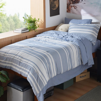 Bedsure Striped All Season Comforter Set