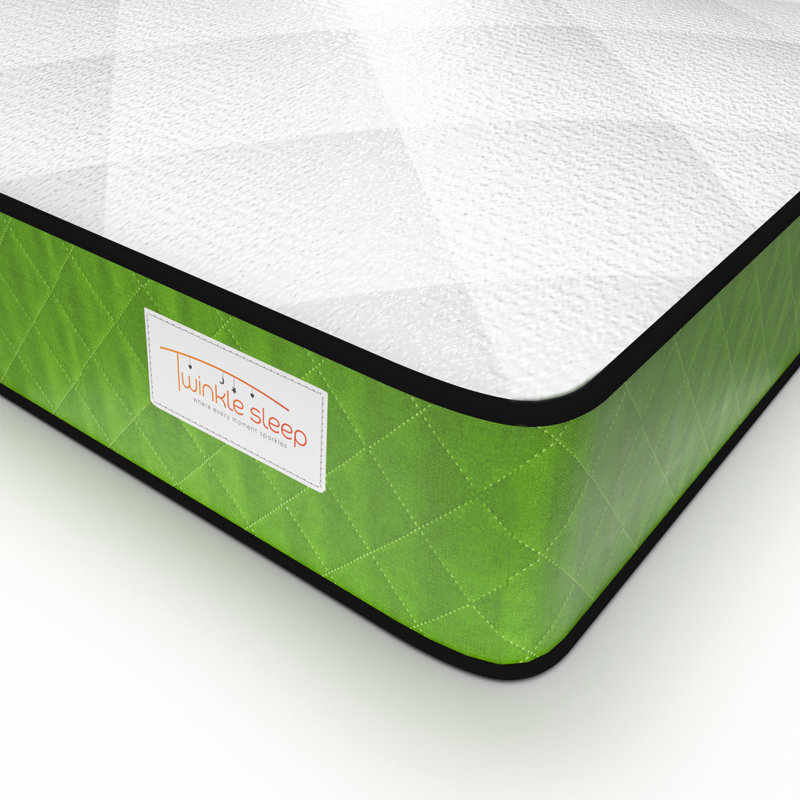 Twinklesleep Kids Coil Green Mattress – Medium-Firm, Breathable & Supportive, Small Double (4')