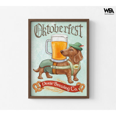 «Beer Dogs III» par Mary Urban, affiche de teckel allemand mignon, décoration murale de la fête de la bière, impression d'affiche de fête de la bière, décoration murale bon chien