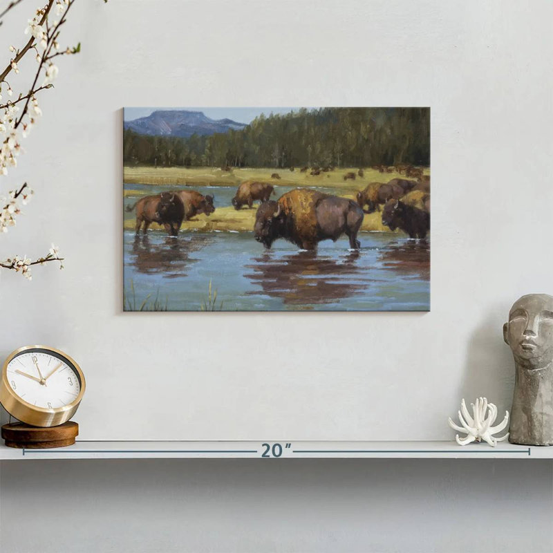 Buffalo Crossing, 8" H x 12" W