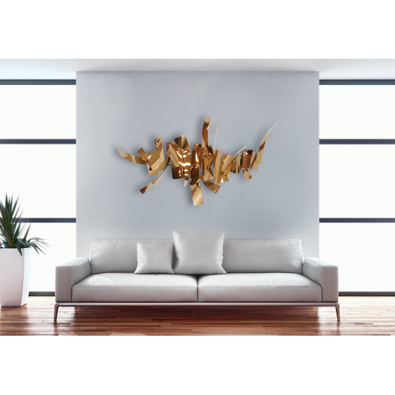 Ensemble de décoration murale en métal, H 45 po x l 82 po x P 13 po