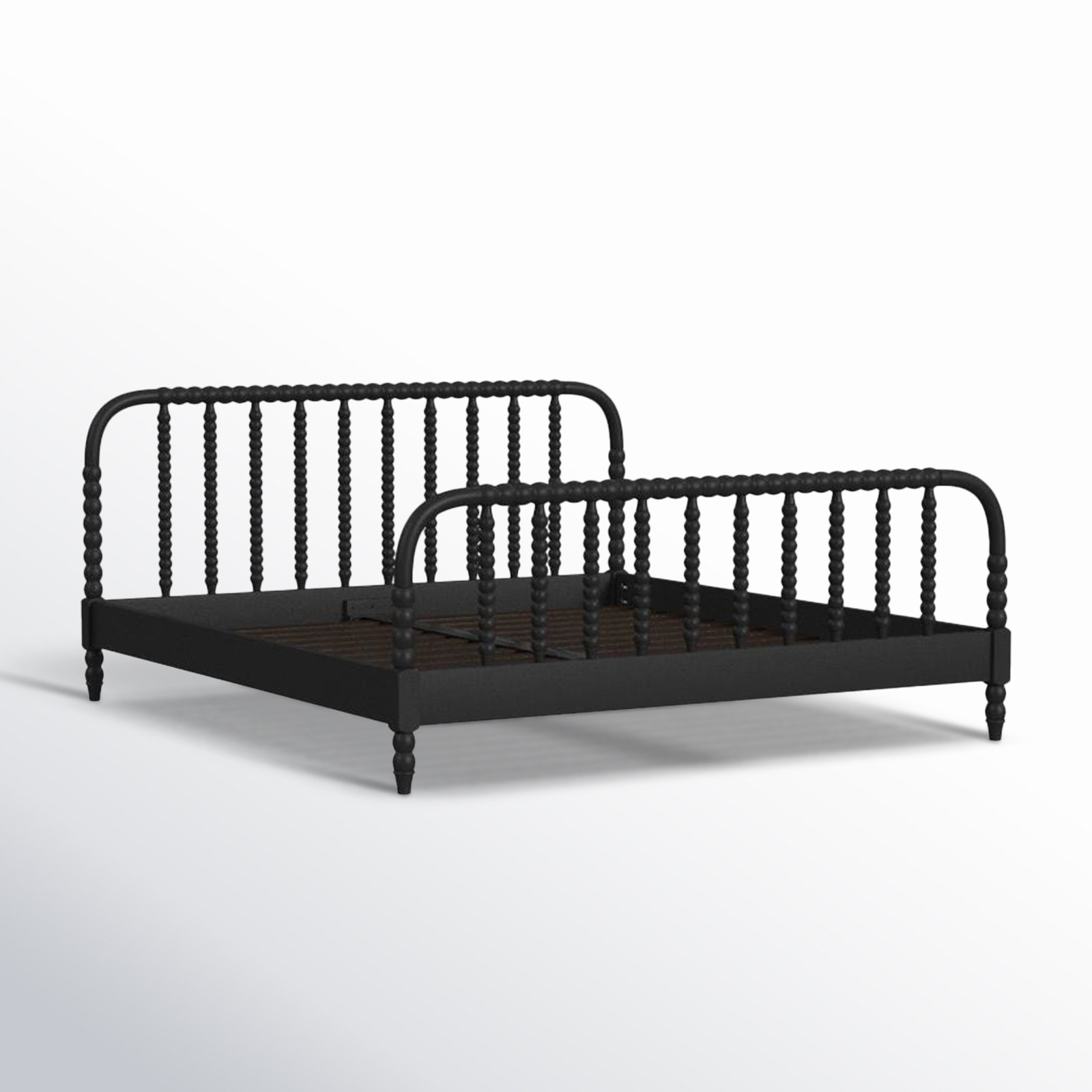 Benbrook Wood Spindle Bed, Black, King